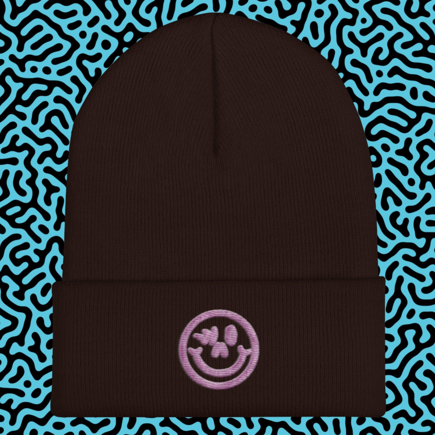 Cuffed Beanie Pink Logo