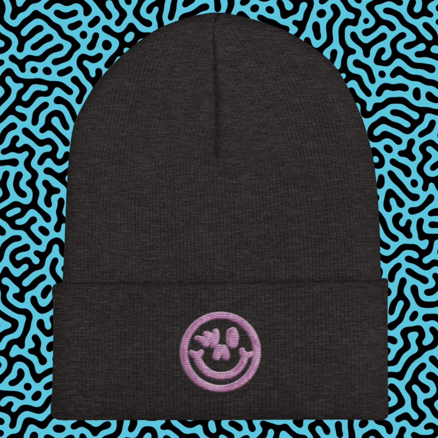 Cuffed Beanie Pink Logo