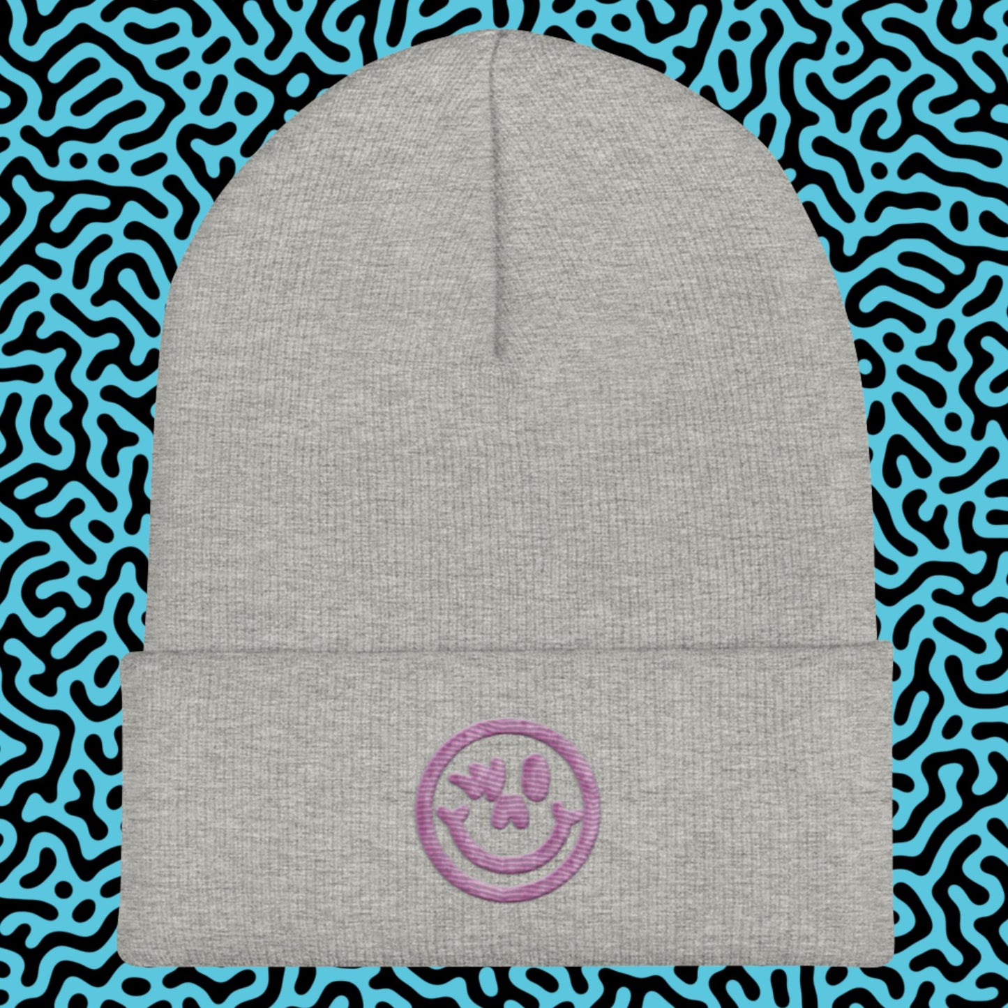 Cuffed Beanie Pink Logo